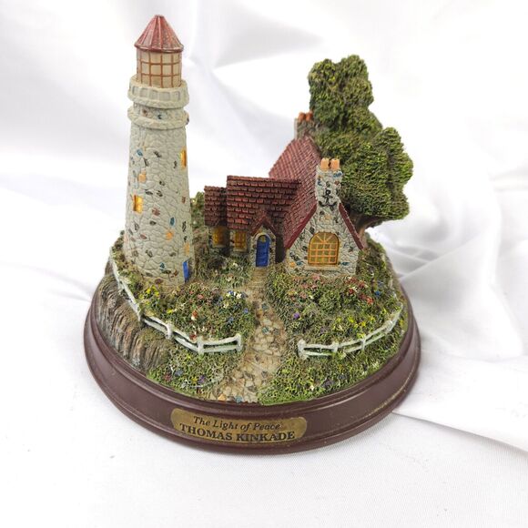 Thomas Kinkade The Light of Peace & Clearing Storms - Lights Don't Work - Picture 15 of 16